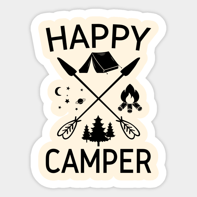 Happy Camper Sticker by Polahcrea